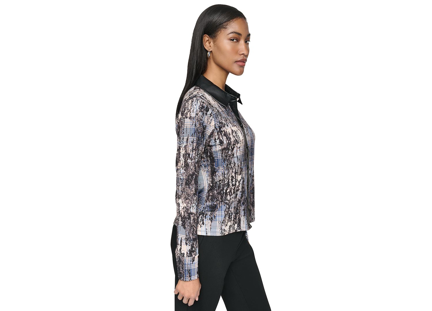 Women's Collared Button-Up Long-Sleeve Sweater