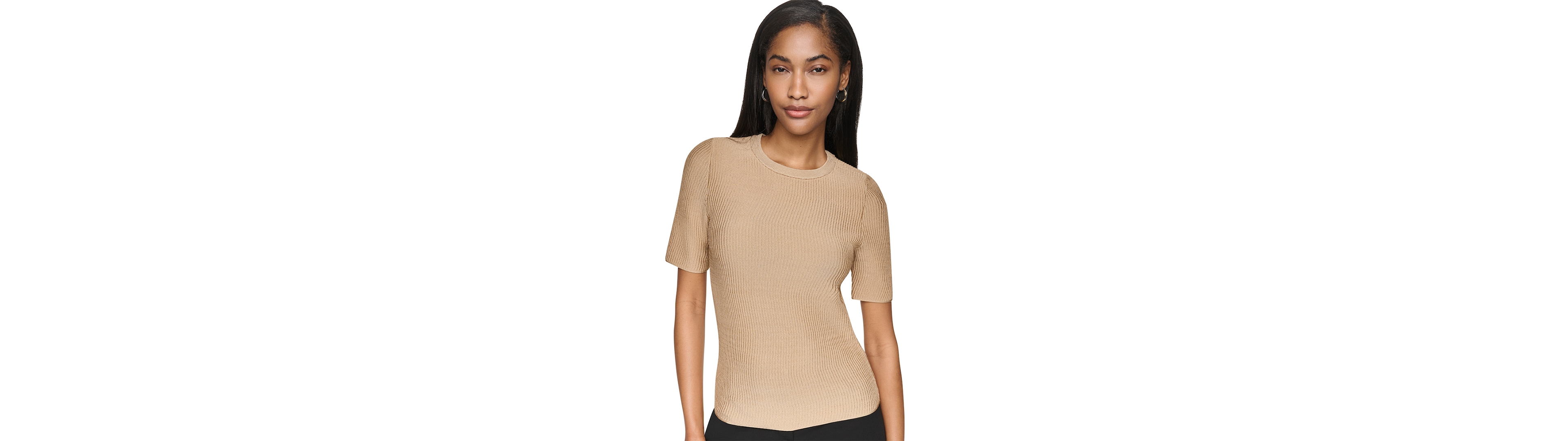 Dkny Women's Short-Sleeve Crewneck Sweater