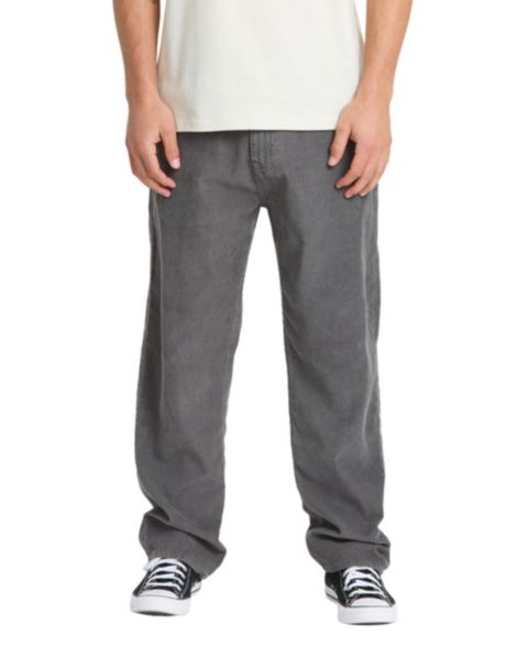 Мужские брюки Quiksilver Saltwater Cord Straight-Leg, цвет: Железный