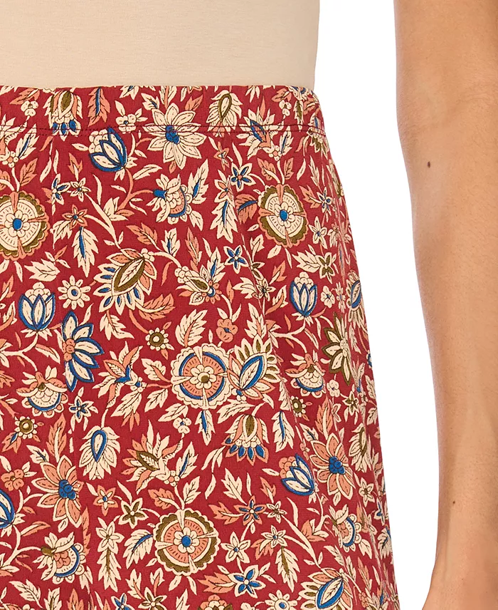 Women's Wide-Leg Pull-On Floral-Print Pants - thumbnail 3
