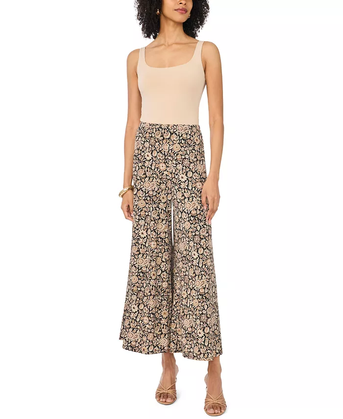 Women's Wide-Leg Pull-On Floral-Print Pants - thumbnail 7