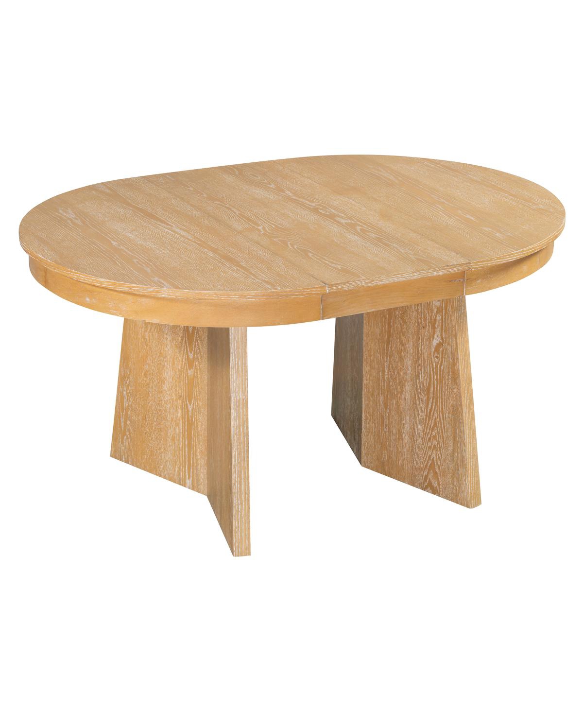 Streamdale Furniture 5-Piece Retro Extendable Dining Table Set with 4 Upholstered Chairs