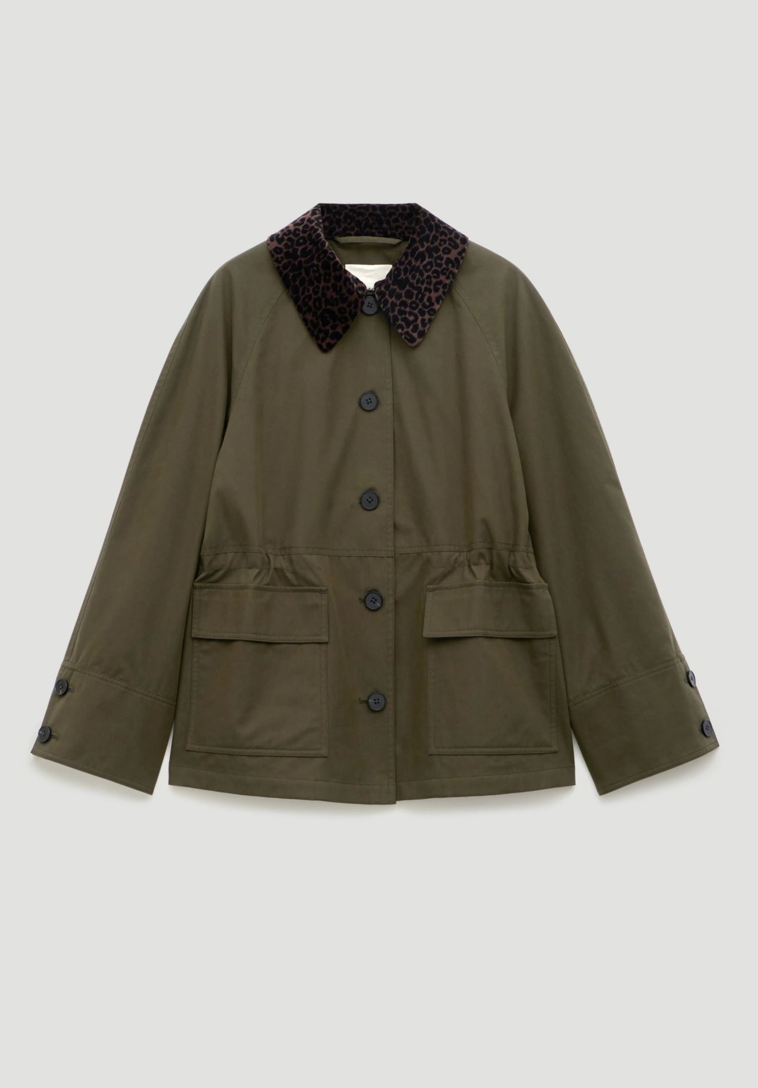 Women's Leopard Collar Barn Jacket