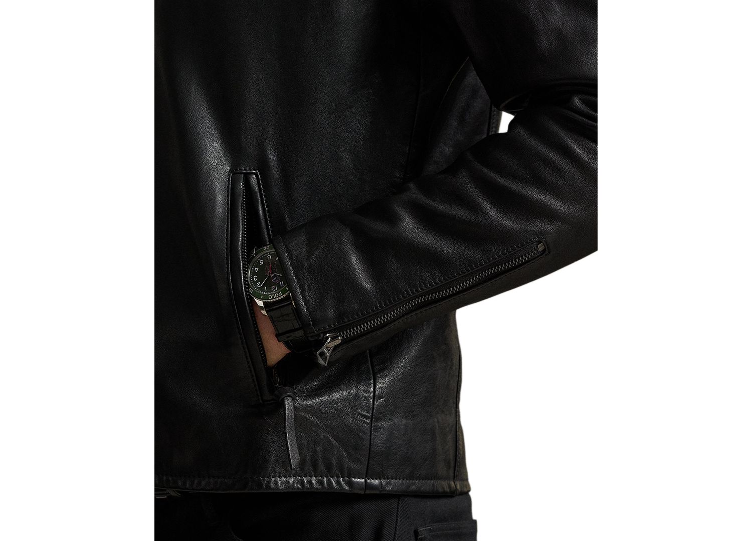 Men's Caf&eacute; Racer Leather Jacket