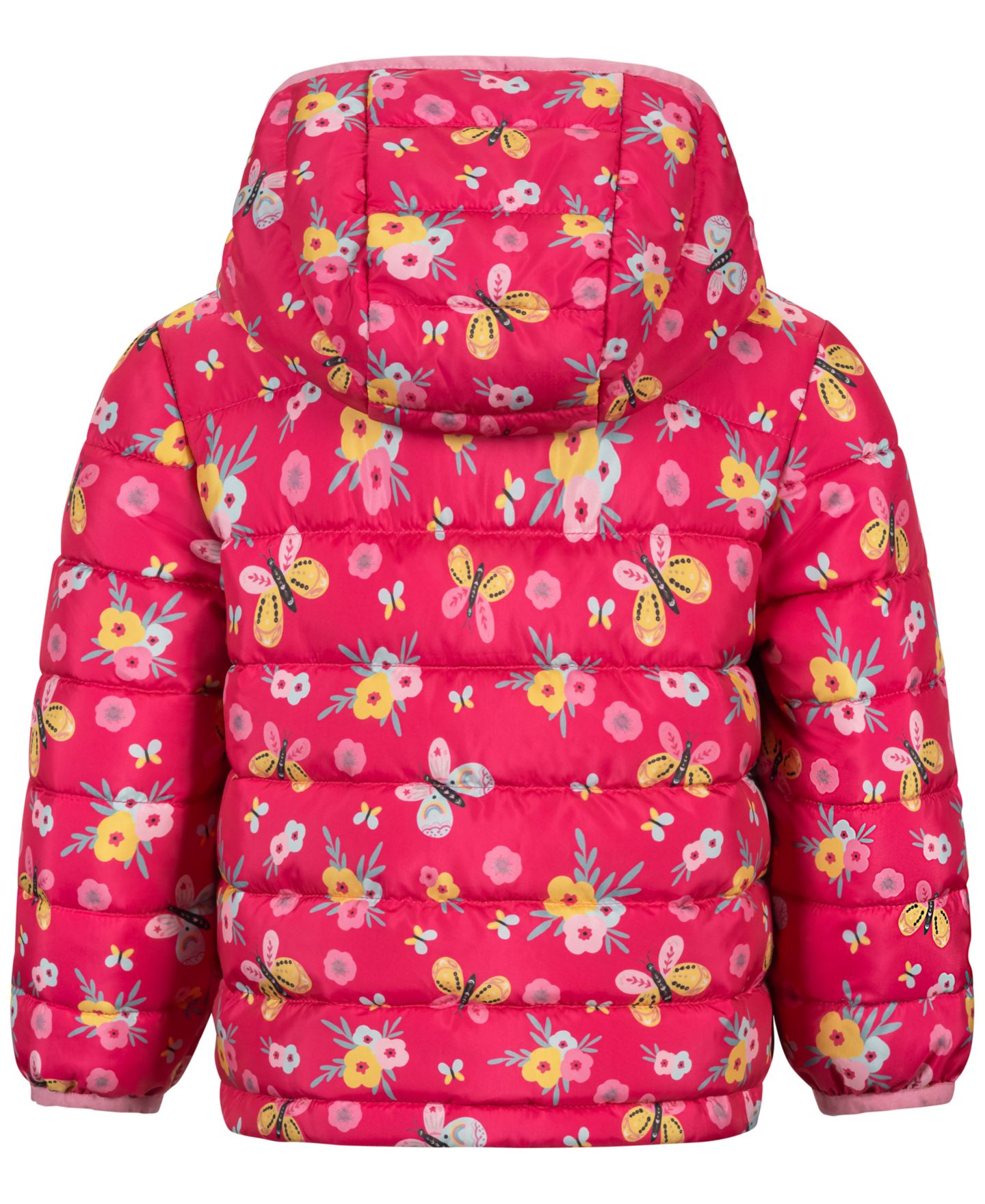 Куртка S Rothschild & CO Long-Sleeve Printed Midweight Packable Jacket для девочек-малышей, цвет: Фуксия — фото 2