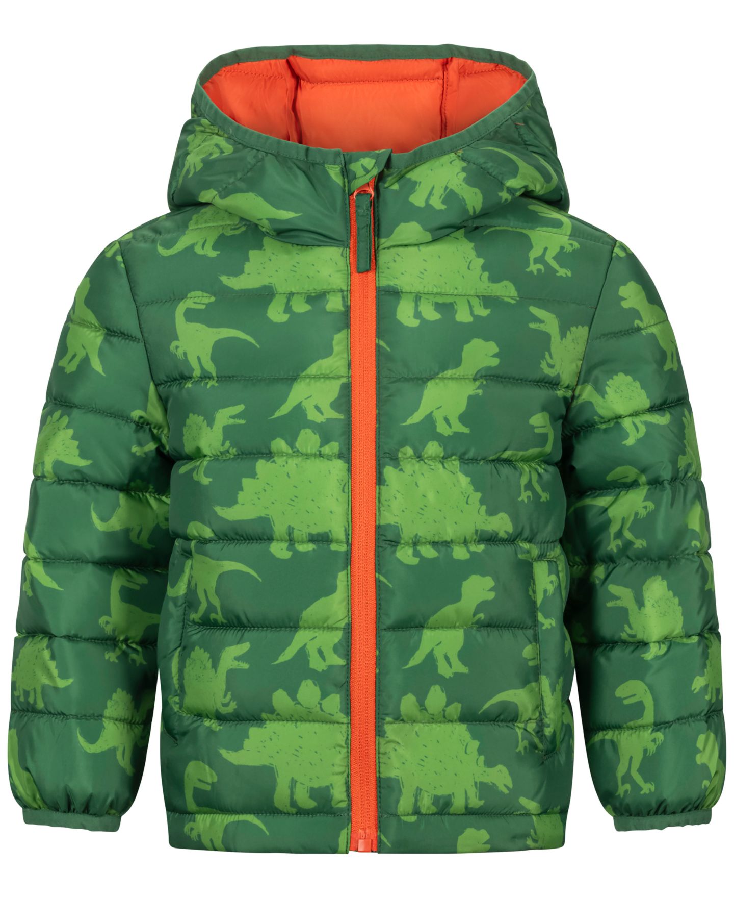 Куртка S Rothschild & CO Dino Print Midweight Packable Jacket для мальчиков-малышей, цвет: Зелёный — фото 1