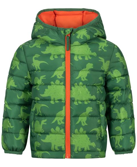Куртка S Rothschild & CO Dino Print Midweight Packable Jacket для мальчиков-малышей, цвет: Зелёный