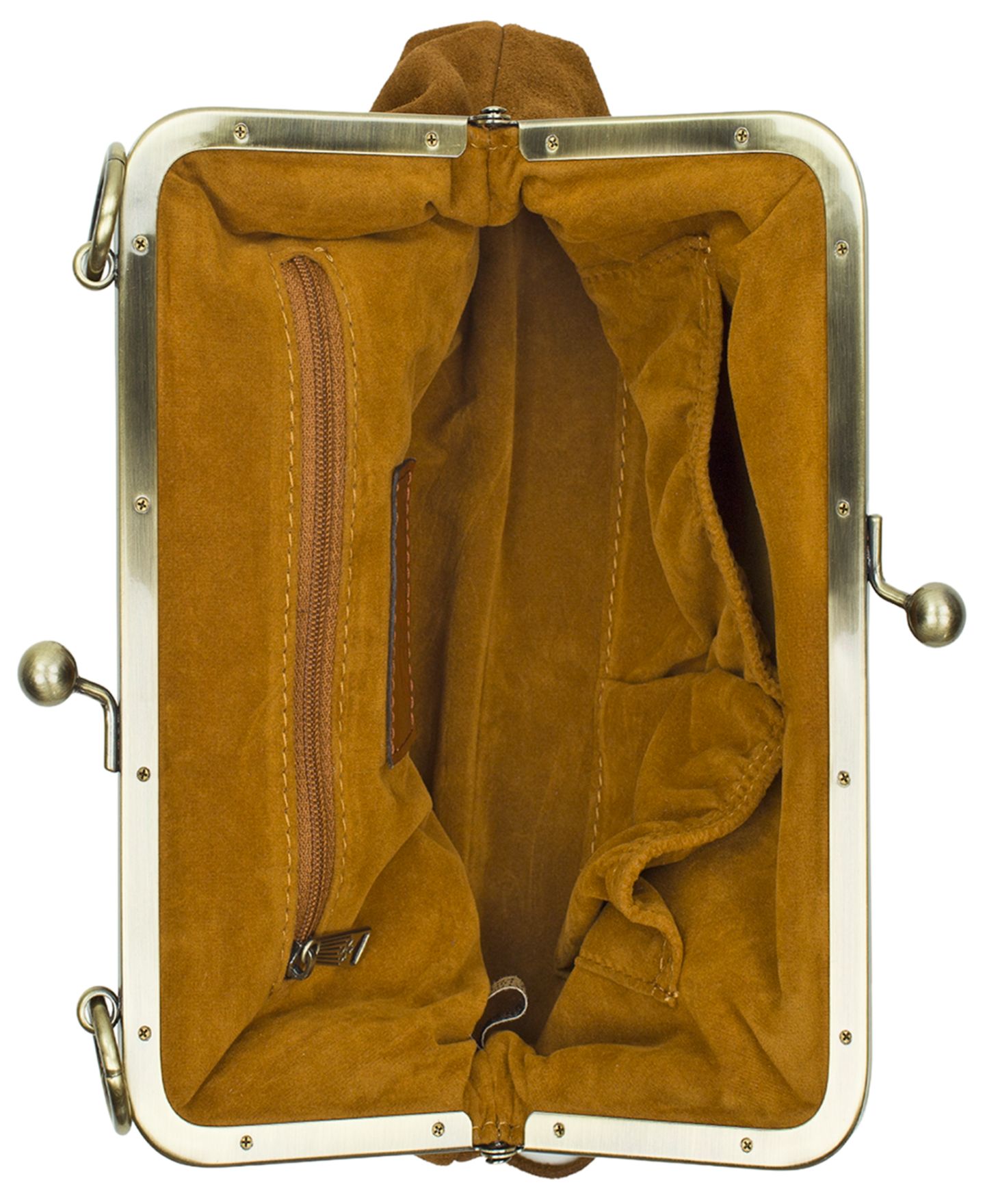 Женская сумка Patricia Nash Vione Leather Small Crossbody, цвет: Коньячный — фото 4