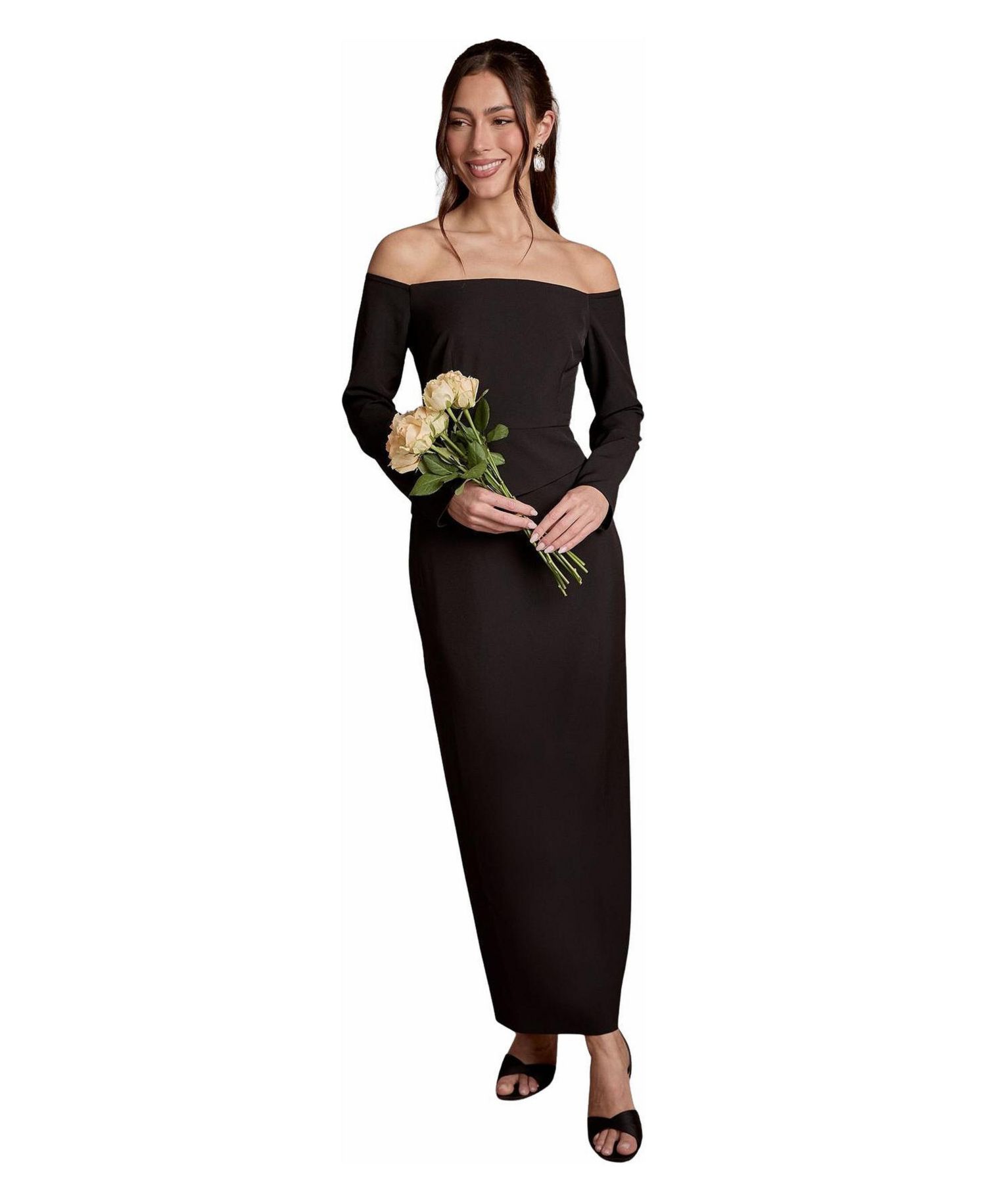 Women's Bardot Long-Sleeve Maxi Dress