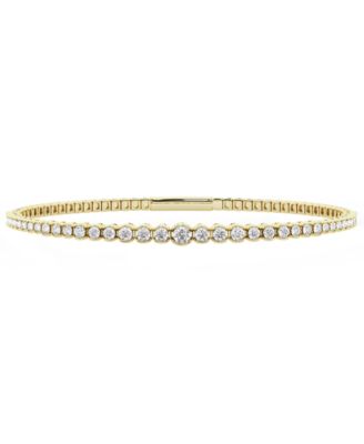 Lab-Grown Diamond Bangle (2 ct. t.w.) in 14k Gold-Plating Over Sterling Silver