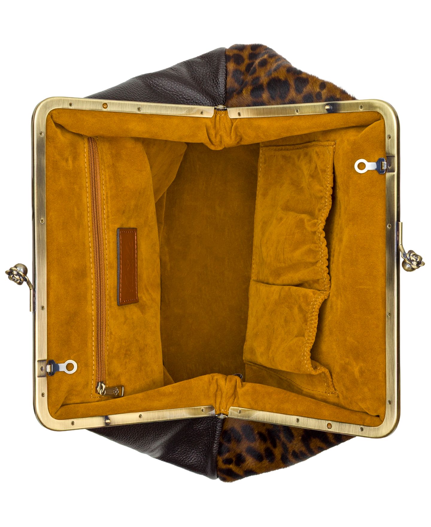 Женский клатч Patricia Nash Vivienne Medium Leopard Haircalf Frame Clutch Handbag, цвет: Леопардовый — фото 4