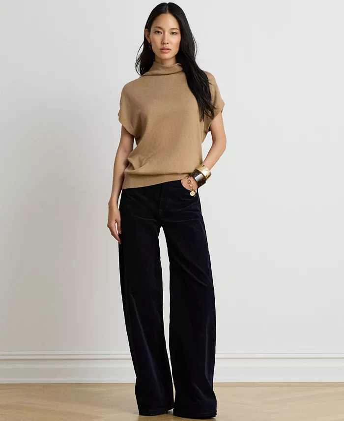 Women's Mock-Neck Cap-Sleeve Sweater - thumbnail 9