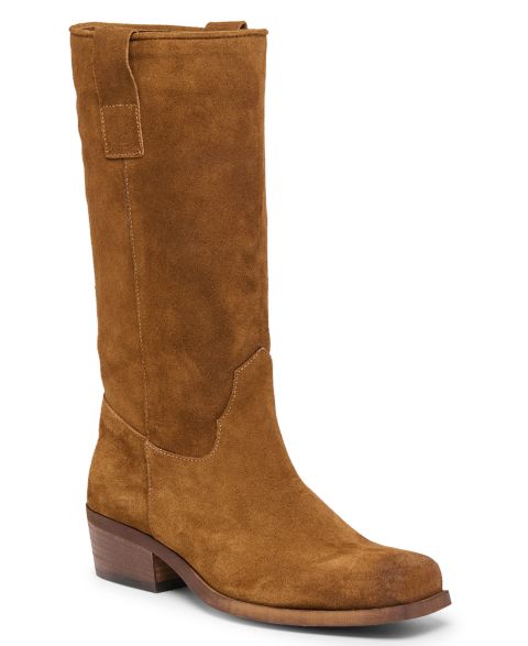 Женские ботинки Dolce Vita Romie Engineer Square Toe, цвет: Коричневый замшевый