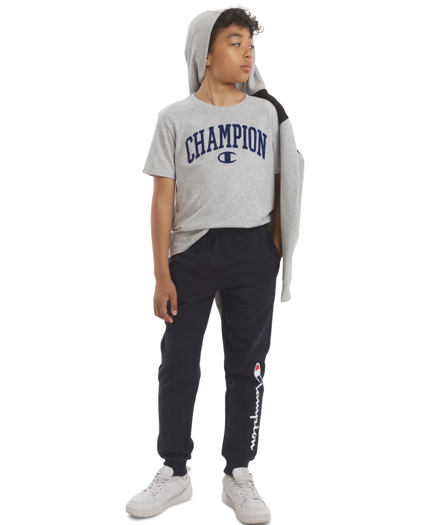 Брюки Champion Signature Tonal HD Jogger Pants для мальчиков, цвет: Чёрный оникс — фото 2