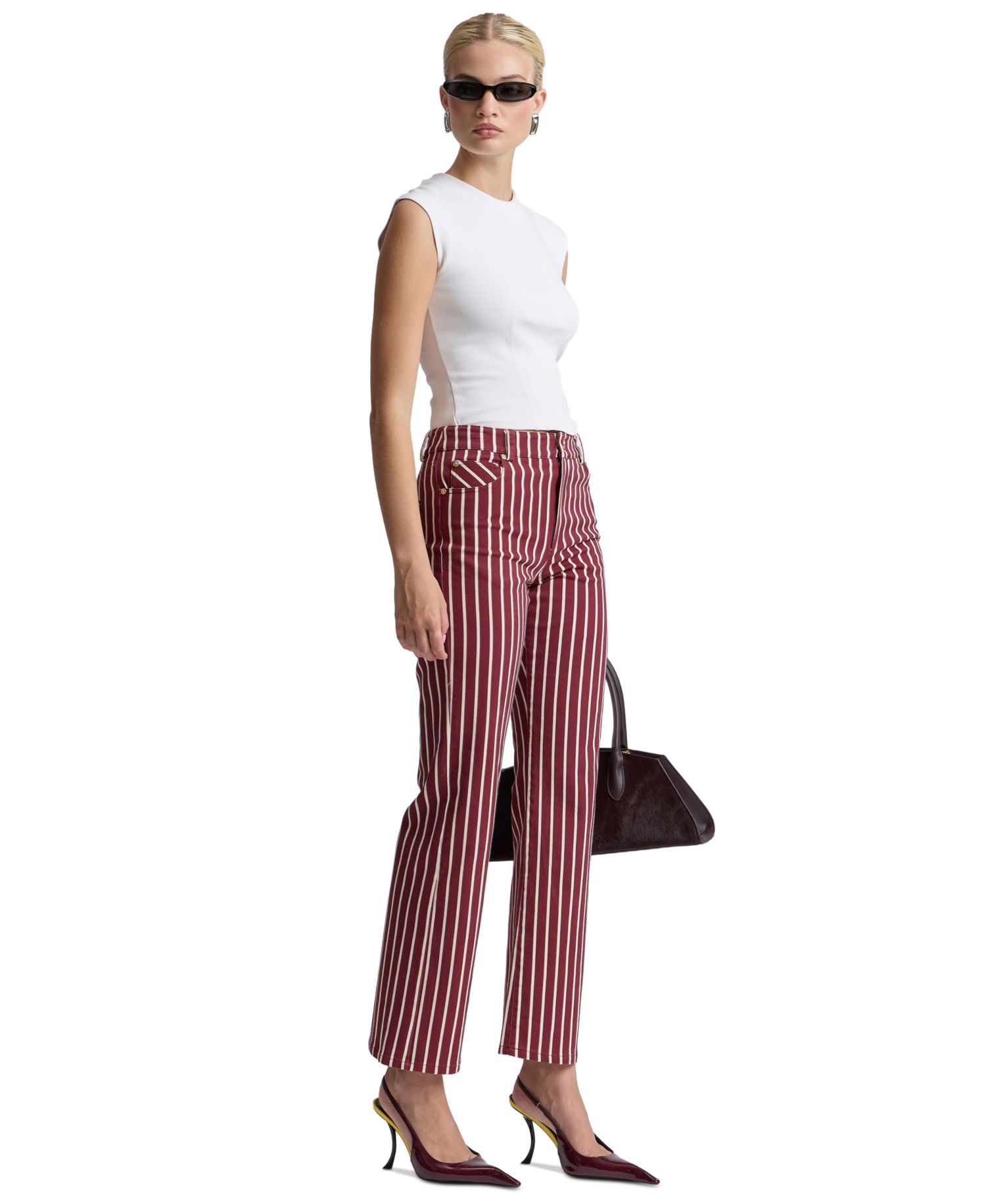 Women's Striped Bootcut Jeans