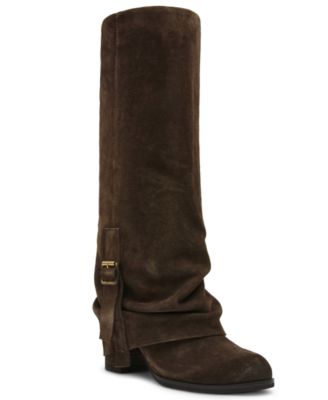 Women's Bozeman Cuffed Block Heel Tall Slouch Boots