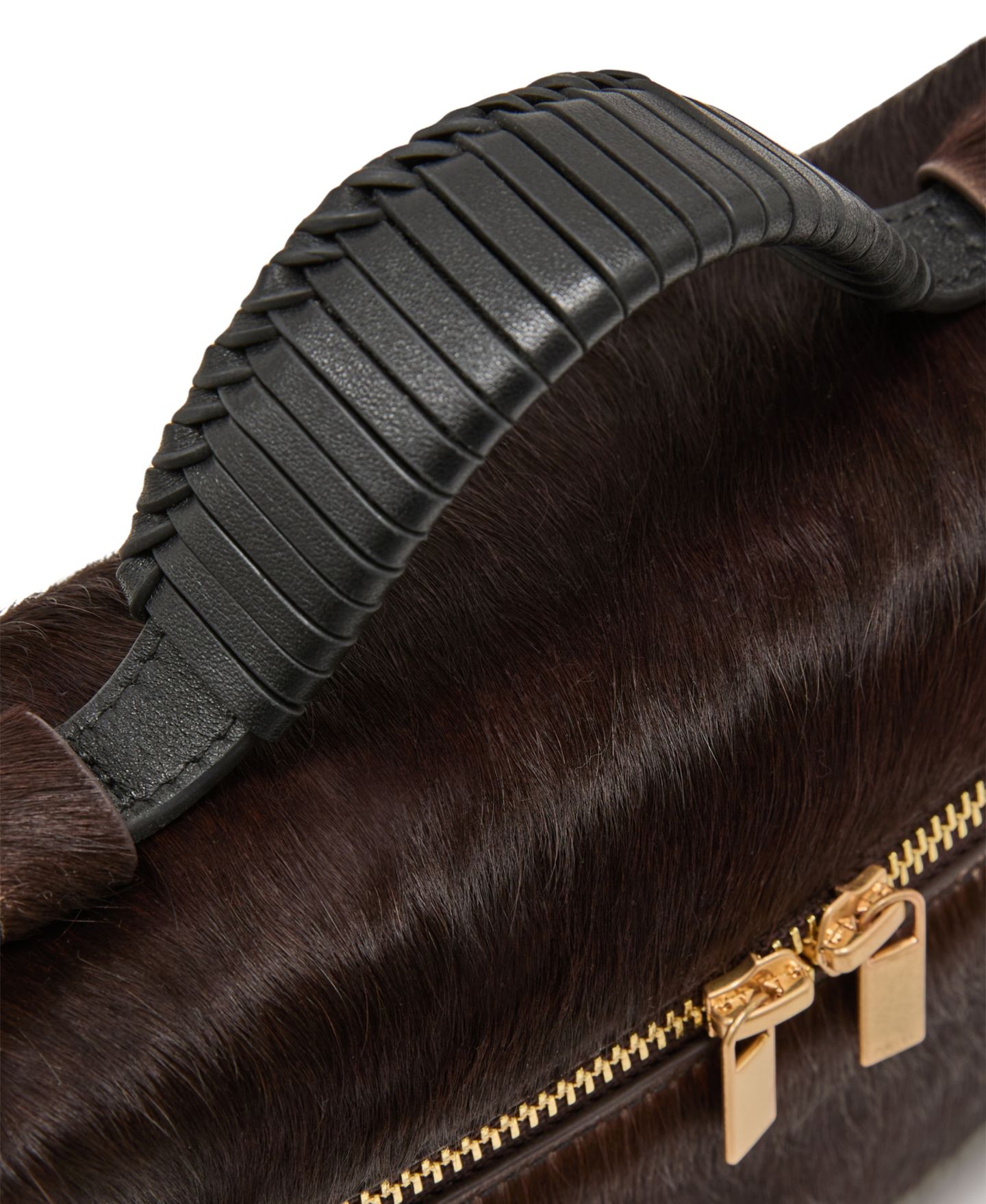 Женская сумка REISS Ines Pony Hair-Effect Vanity Crossbody, цвет: Шоколадный — фото 2