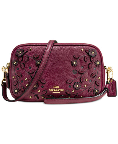 COACH Willow Floral Crossbody Clutch in Pebble Leather