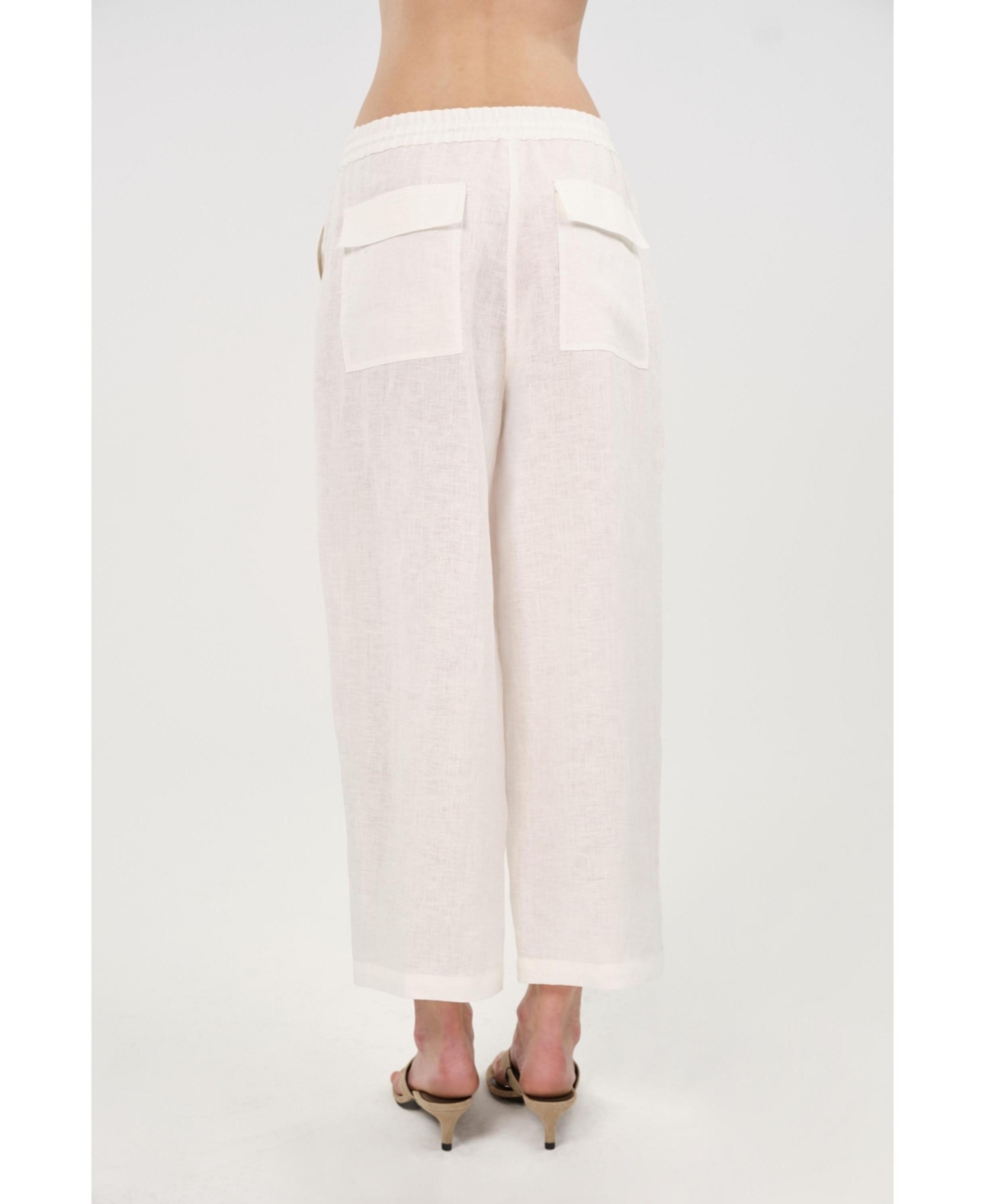 Nocturne Women's Linen Drawstring Trousers