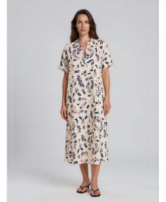 Women's Manirevia Soft Linen Midi Dress