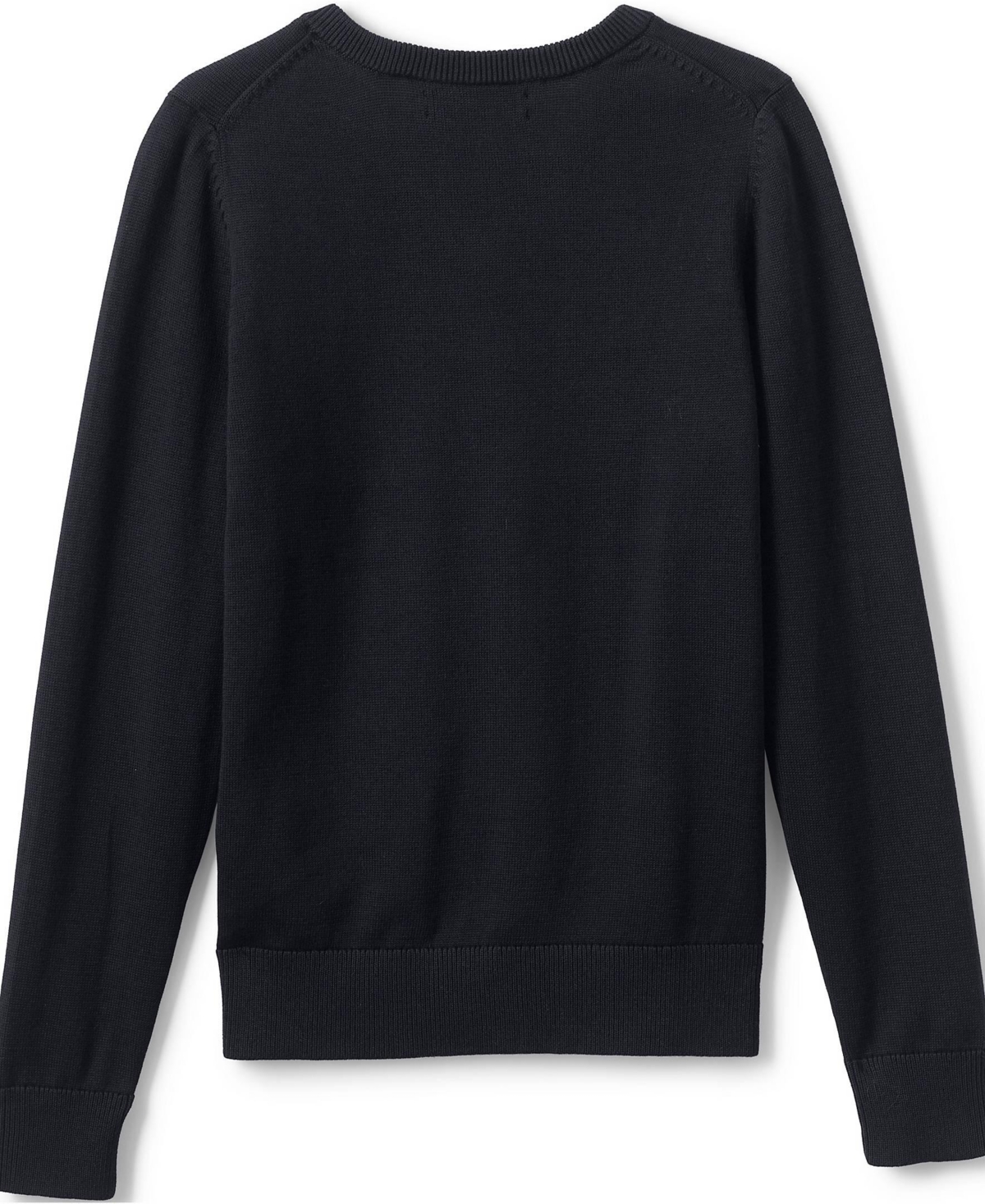 Lands' End Boys School Uniform Cotton Modal Fine Gauge V-neck Sweater
