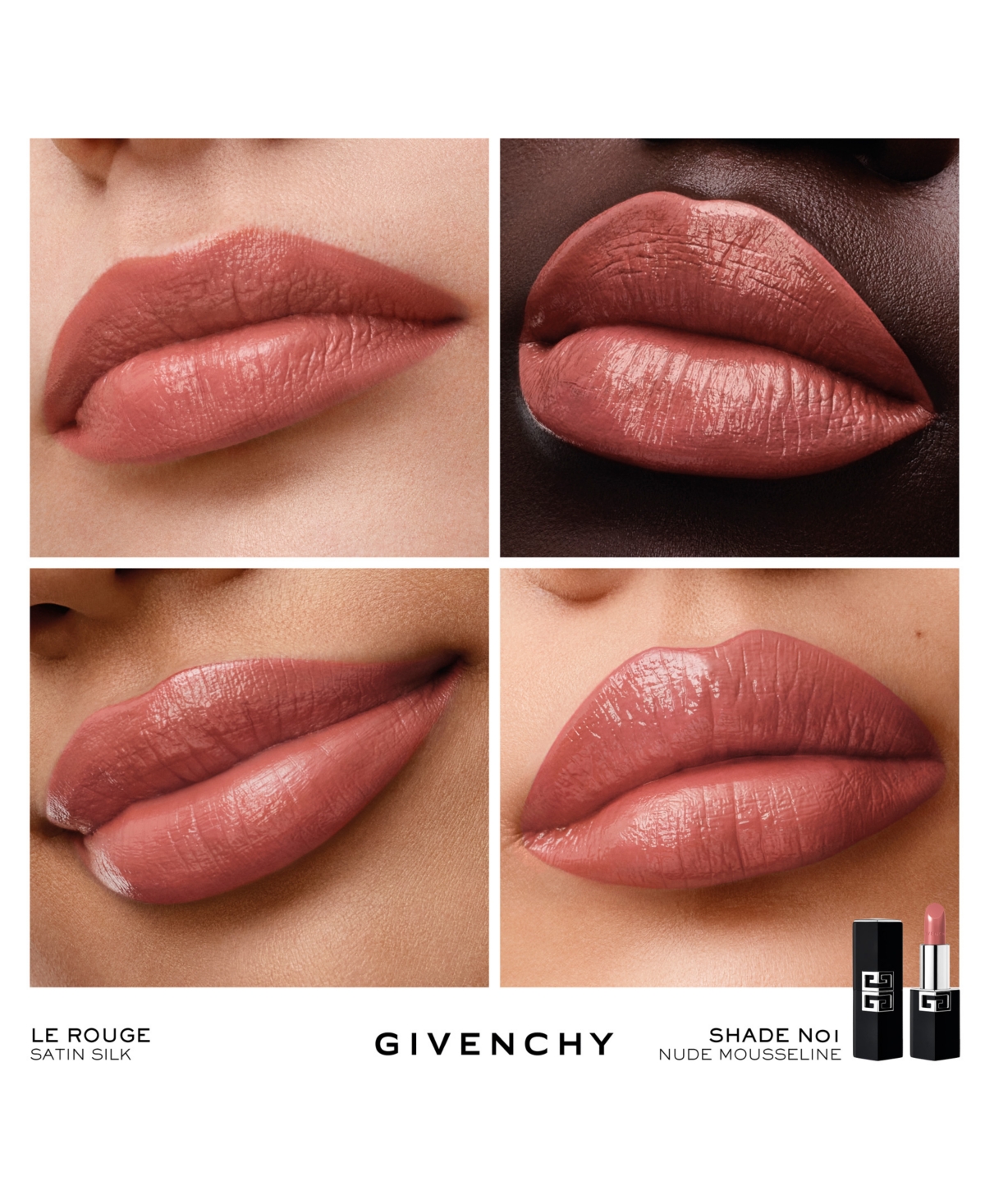 Givenchy Le Rouge Satin Silk Hydrating Long Wear Lipstick, 0.12 oz.