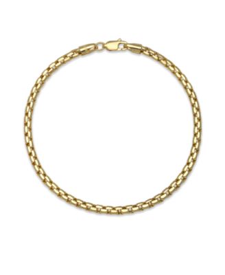 Diamond-Cut Box Chain 8" Bracelet in 10k Yellow Gold