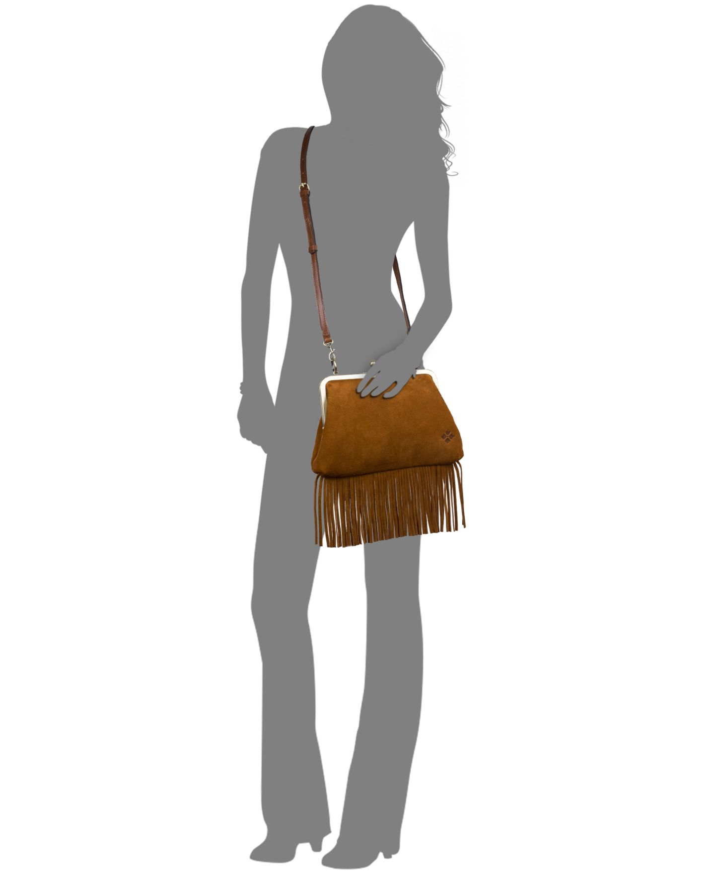 Женская сумка Patricia Nash Vione Leather Small Crossbody, цвет: Коньячный — фото 5