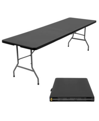 8 Feet Folding Table Heavy Duty Plastic Utility Indoor Outdoor Party Dining Lock Function
