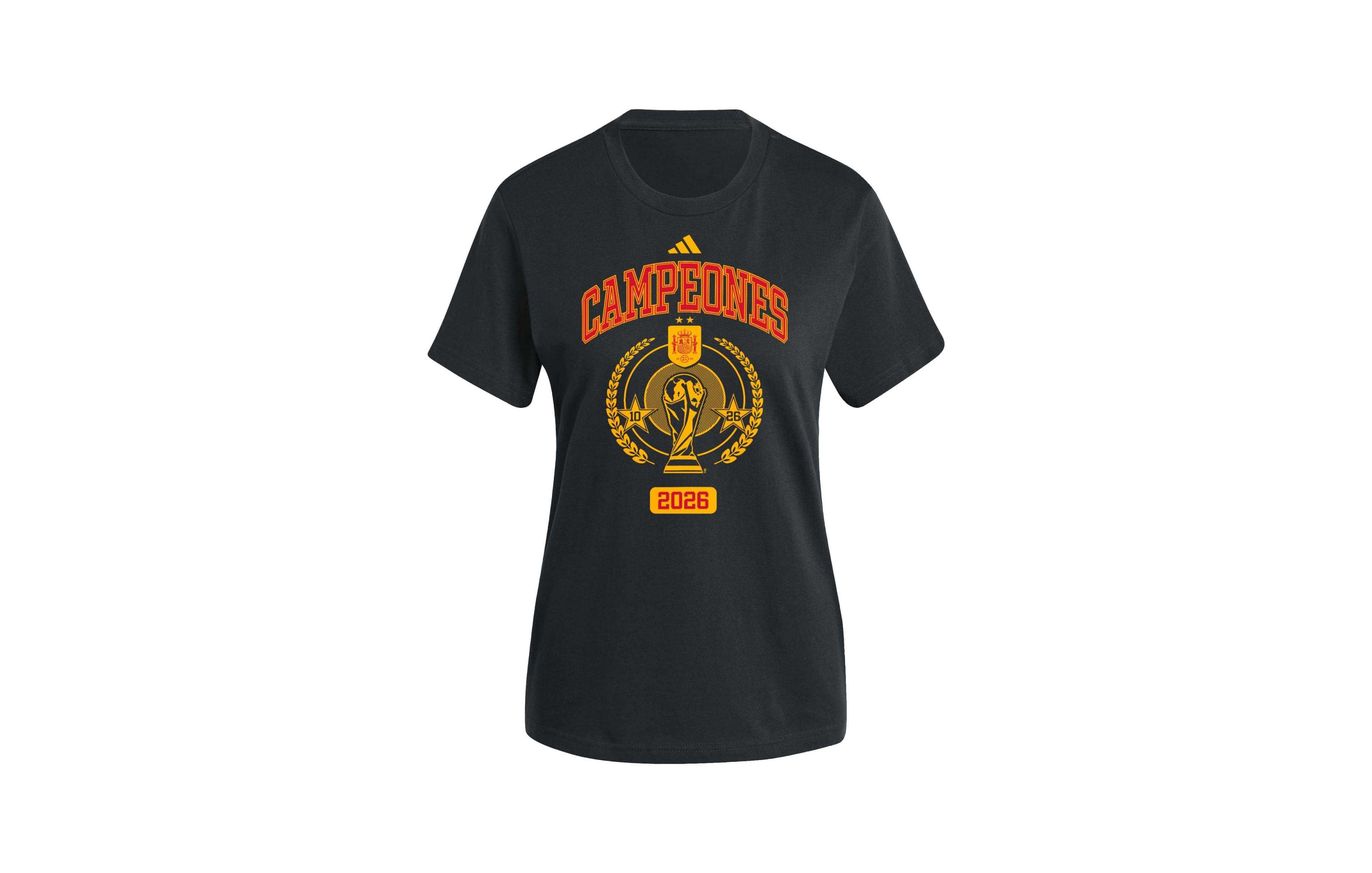 Adidas Women's Black Spain National Team 2026 Fifa World Cup Champions Trophy T-Shirt