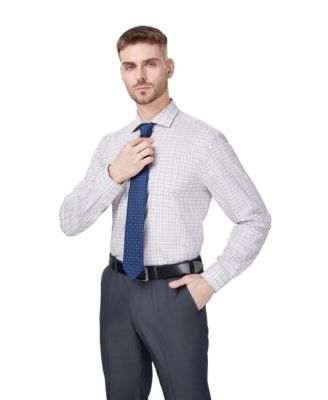 Men's Regular-Fit Bespoke Plaid Dress Shirt