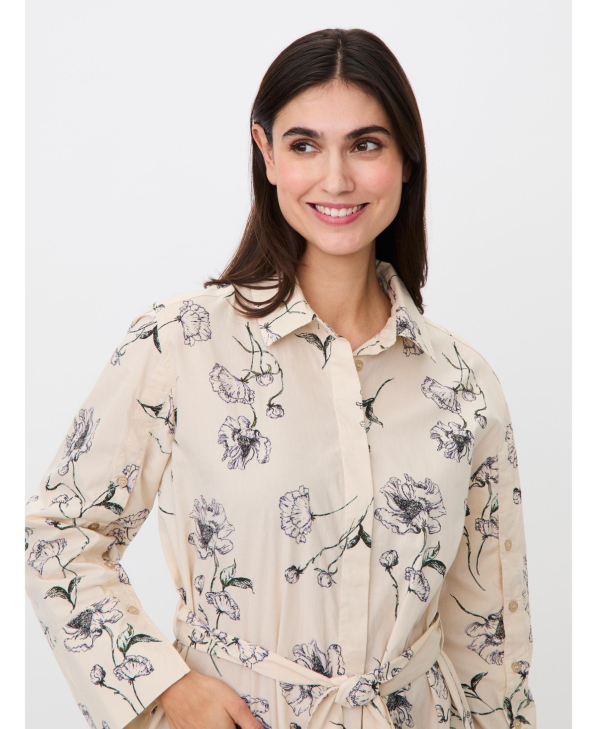 Masai Copenhagen Women's Manorellea Floral Belted Shirt Dress
