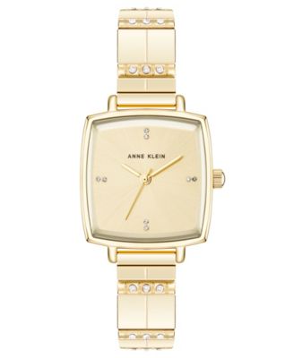 Women's Quartz Pillow-Shape Gold-Tone Alloy Metal Bracelet Watch 28mm