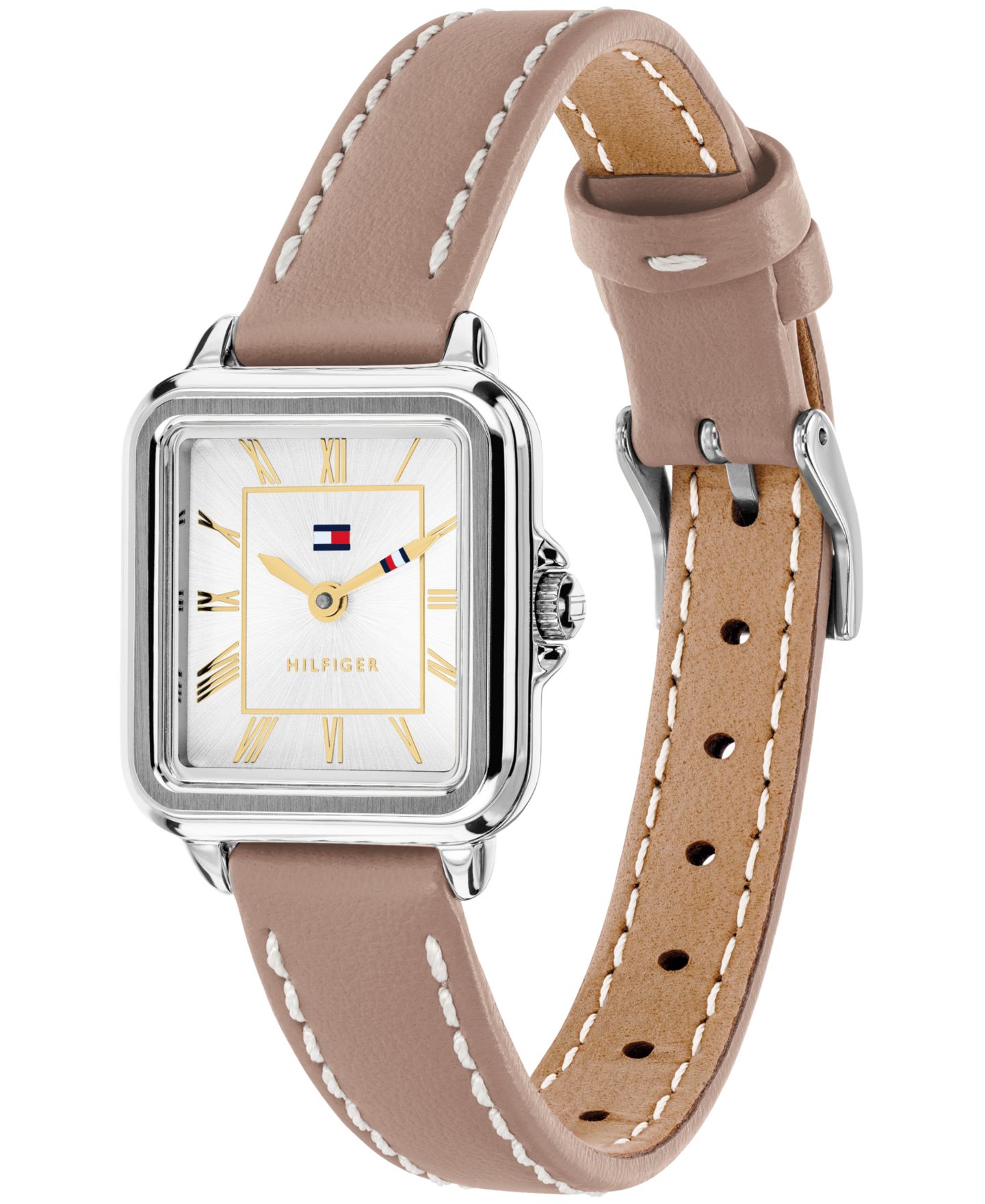 Женские часы Tommy Hilfiger Quartz Gray Leather Strap Watch 24mm x 22.5mm — фото 2
