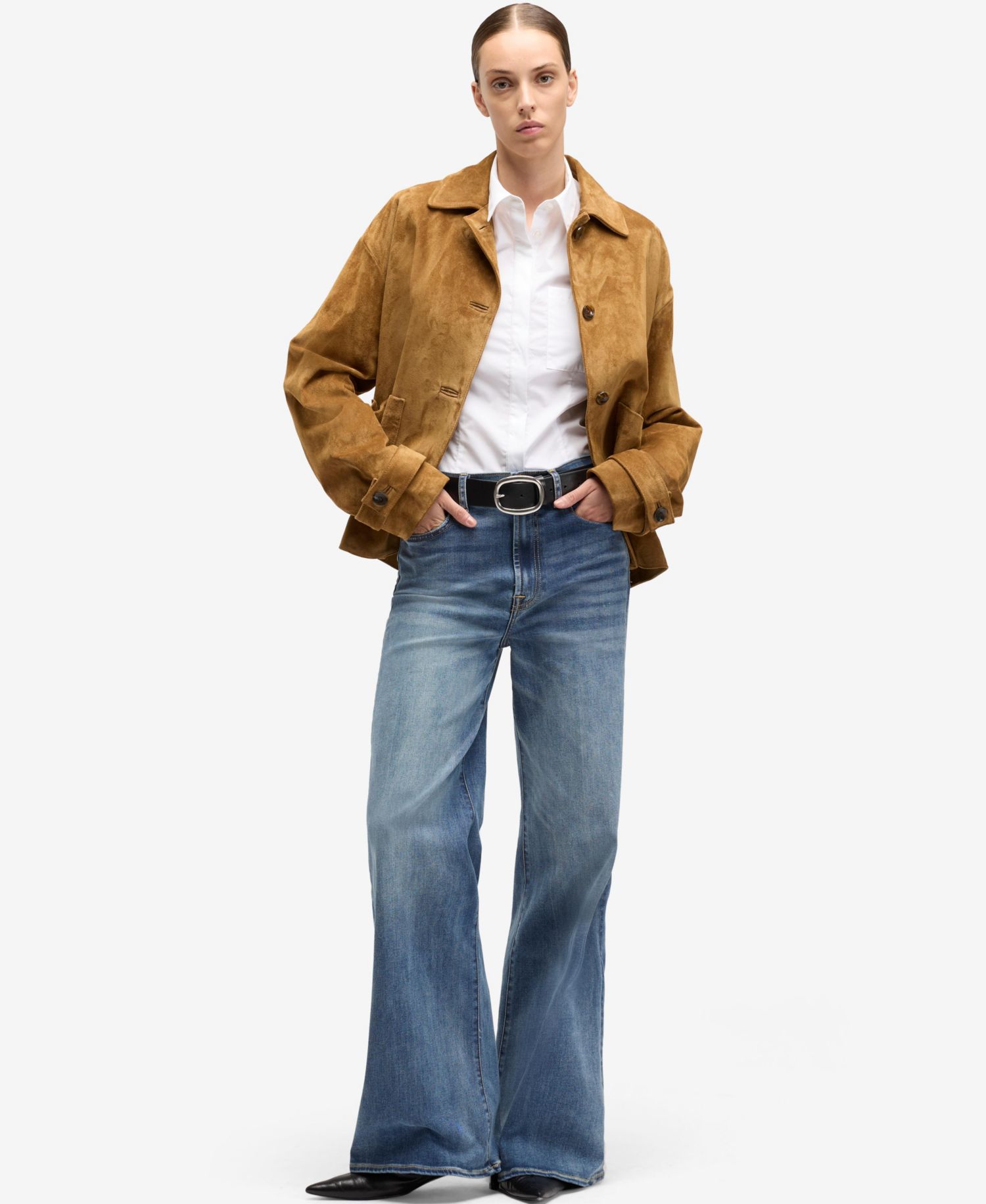 Women's Slim Illusion High-Rise Wide-Leg Jeans