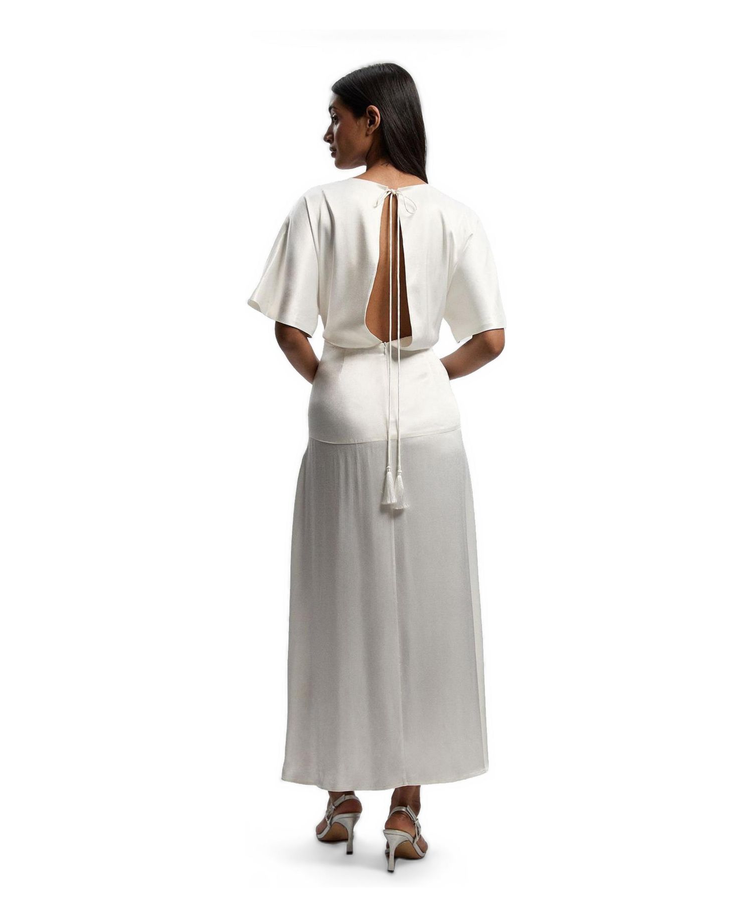 Women's Satin Twist Midaxi Dress