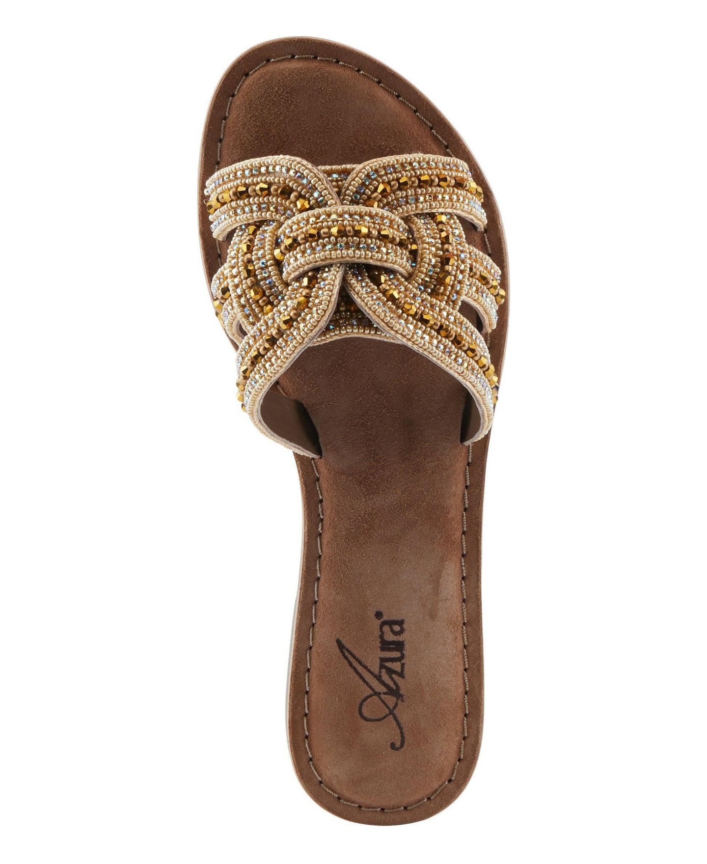 Женские балетки Azura Poshco with Smooth Suede Upper, цвет: Бежевый разноцветный — фото 3