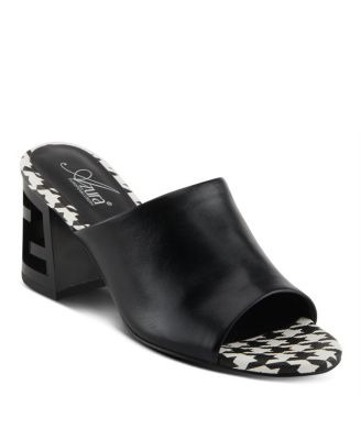 Sculptor Women's Slide Sandal with Leather Heel