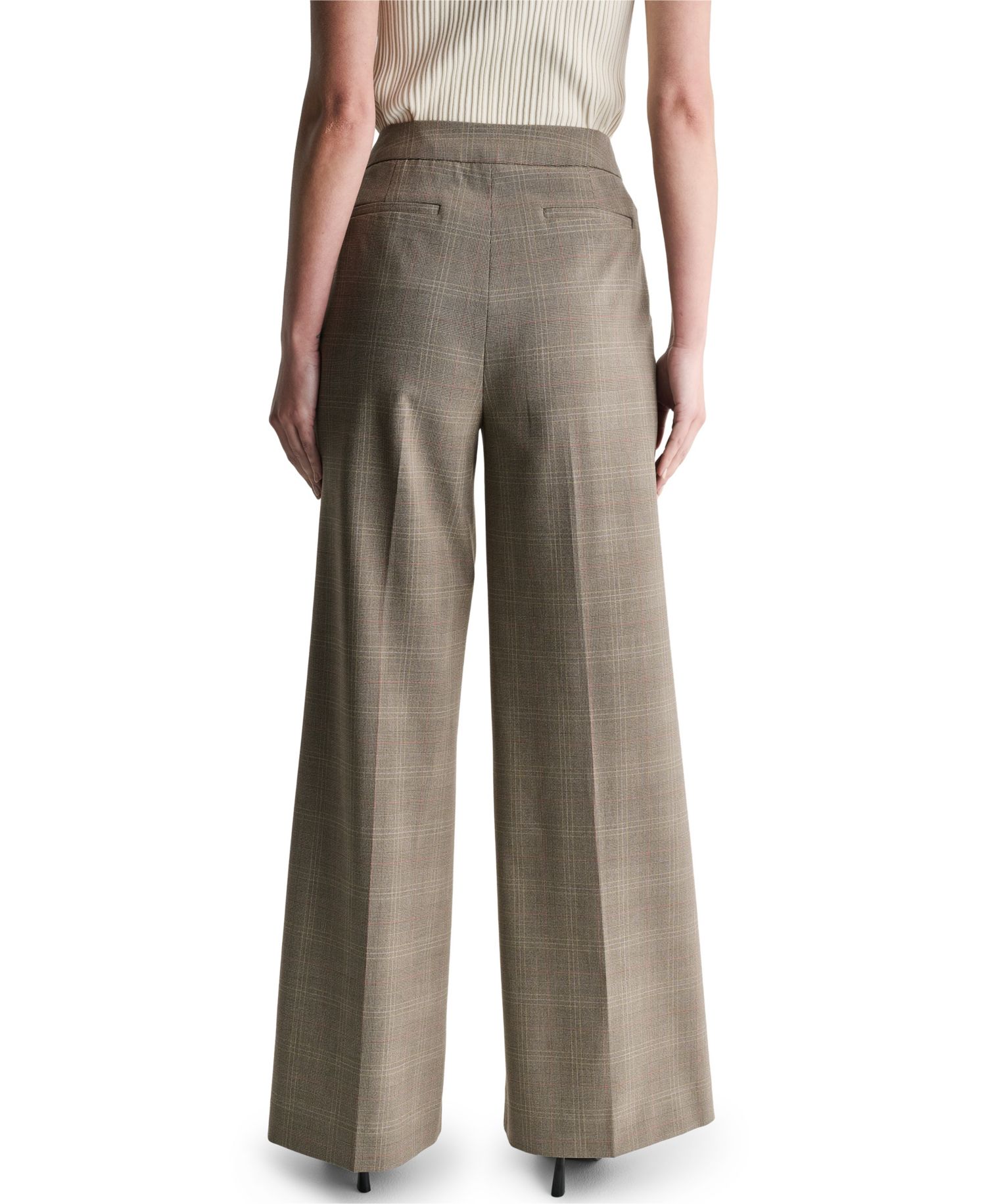 Women's Pleated High-Waisted Wide-Leg Pants