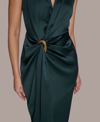 Petite Surplice V-Neck Sleeveless Side Slit Gown thumbnail 4