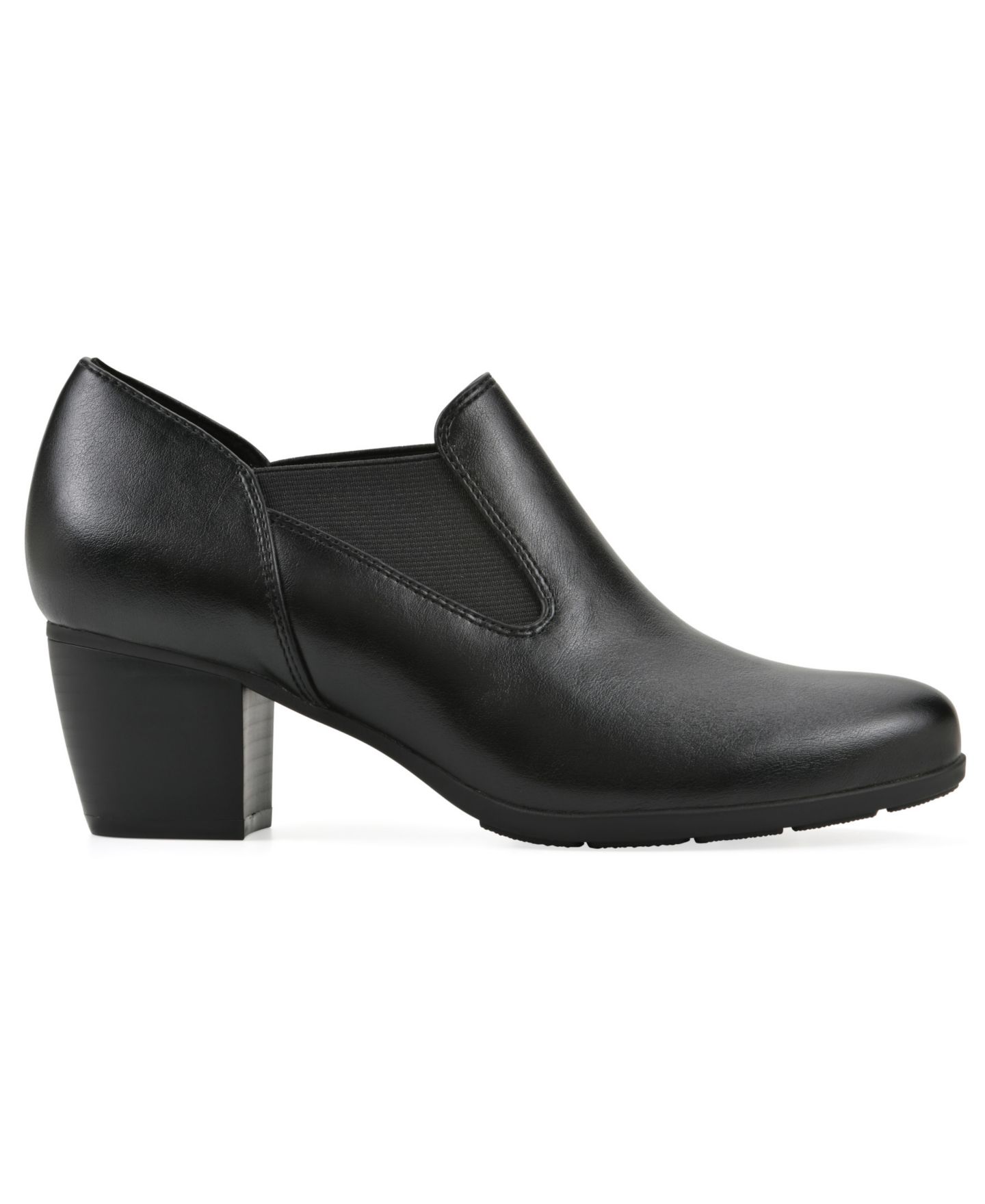 Женские ботинки Cliffs by White Mountain Anstey Slip-On Booties, цвет: Чёрный гладкий — фото 2