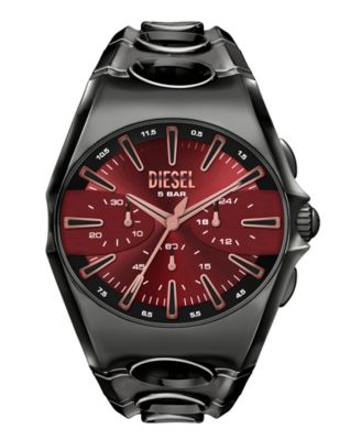 Men's D-Curve Quartz Chronograph Gunmetal Stainless Steel Watch 48mm