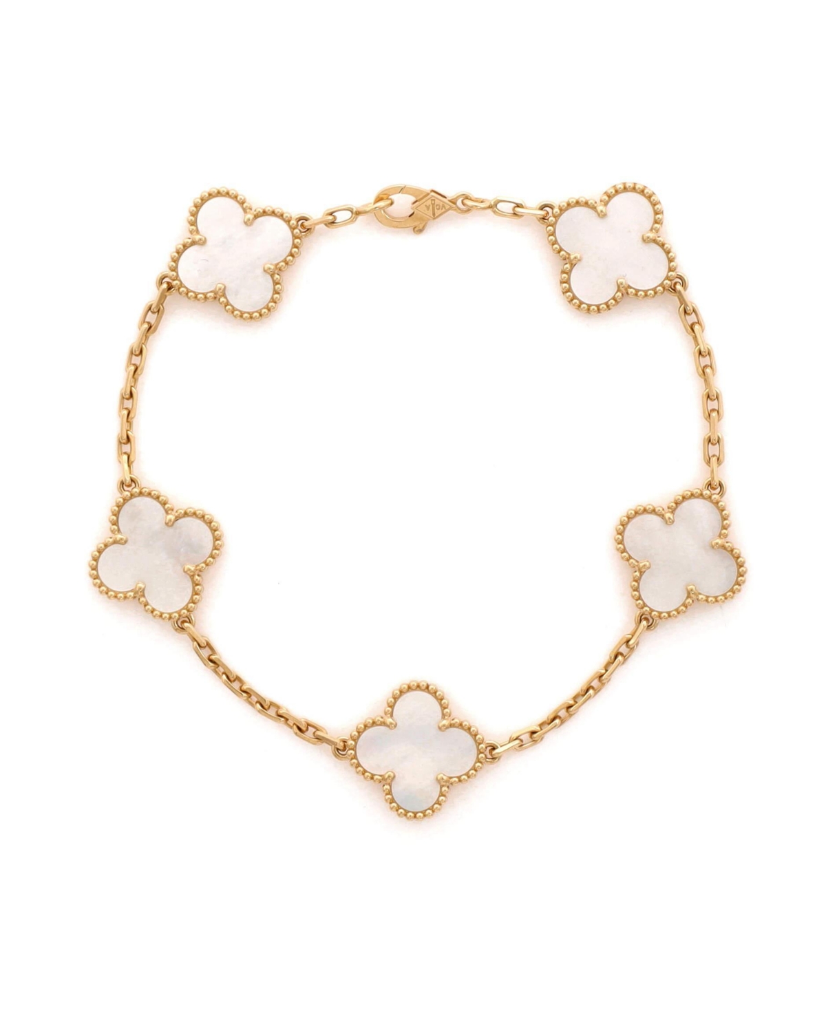 Pre-Owned Van Cleef & Arpels Vintage Alhambra 5 Motifs Bracelet - 18k yellow gold
