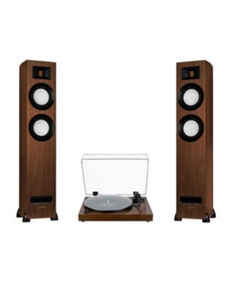 RT81+ and Ri91 150W Vinyl Turntable Record Player with Powered Floorstanding Speakers