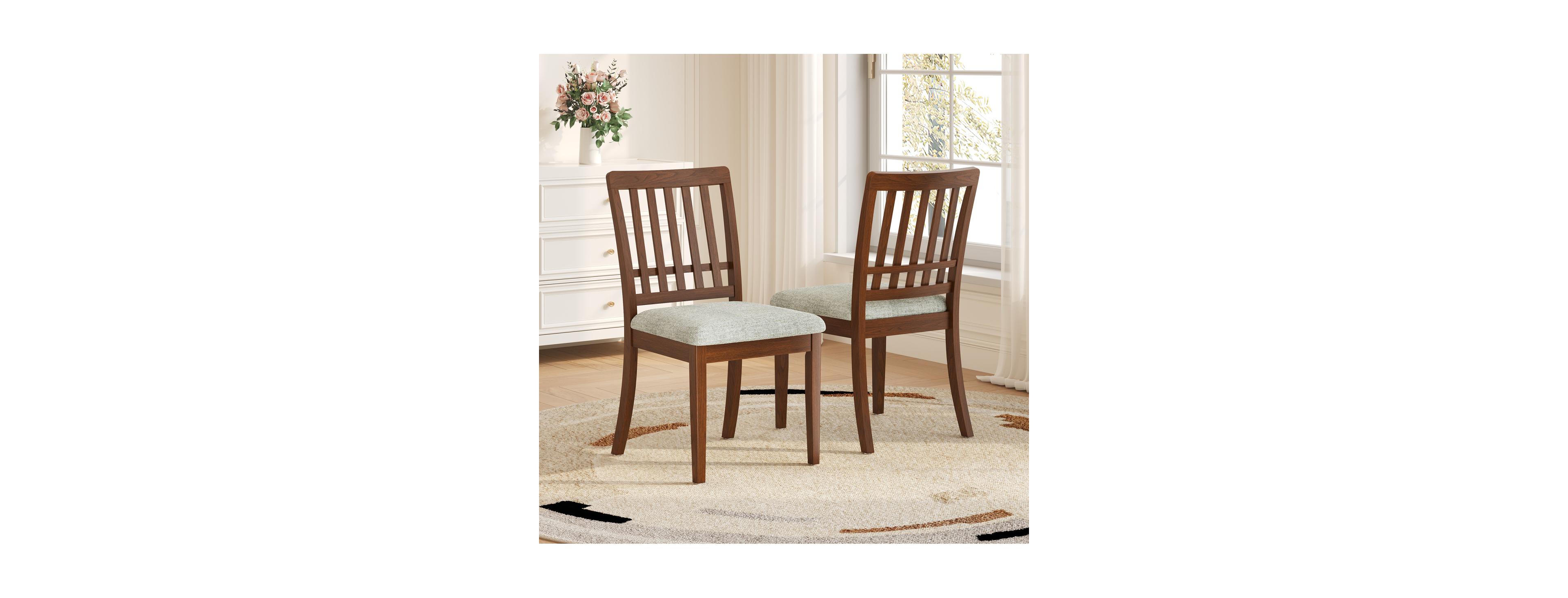 Streamdale Furniture Modern Scandinavian Dining Chairs, Fabric Seat