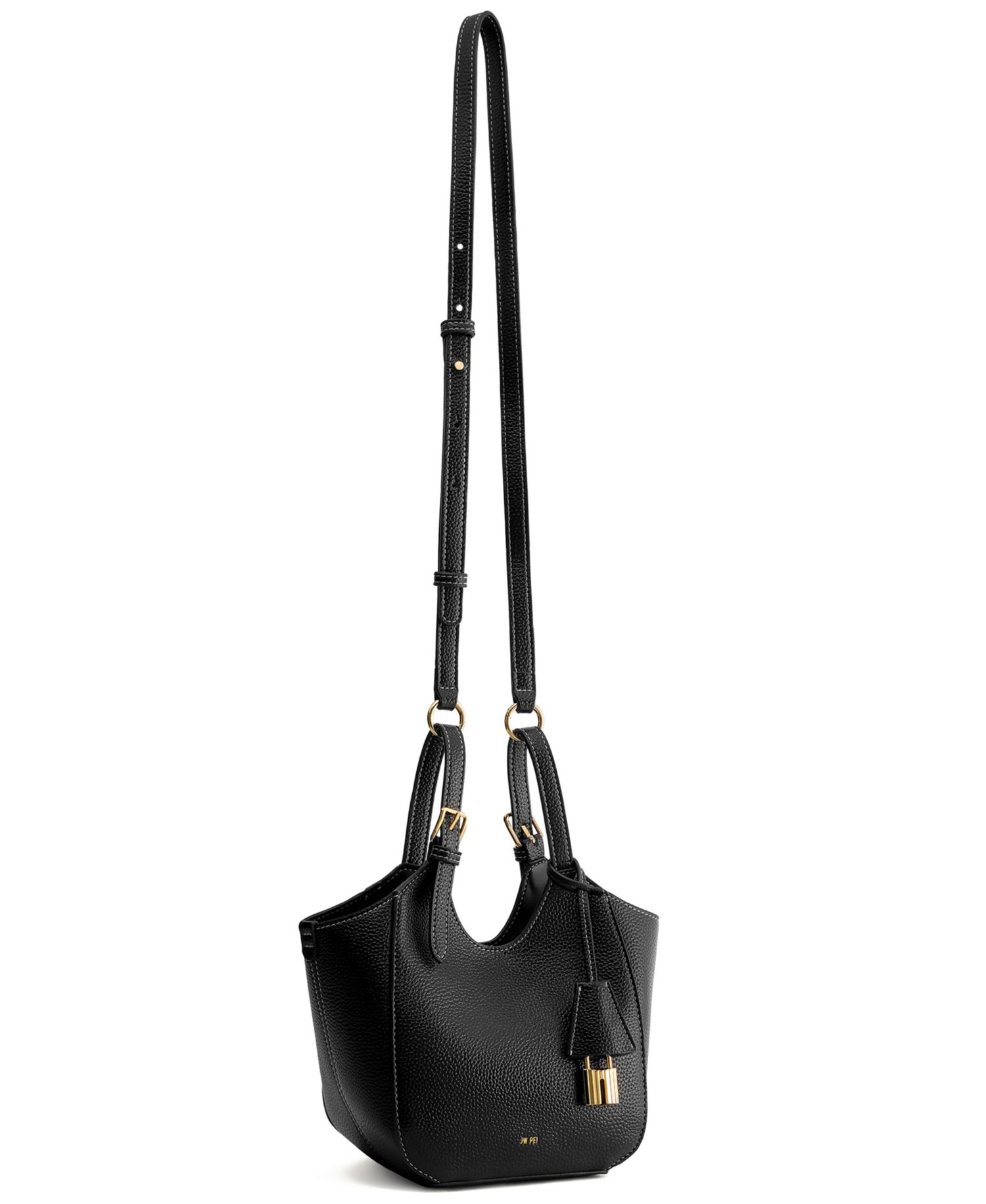 Ines Padlock Mini Lychee Pattern Tote Handbag
