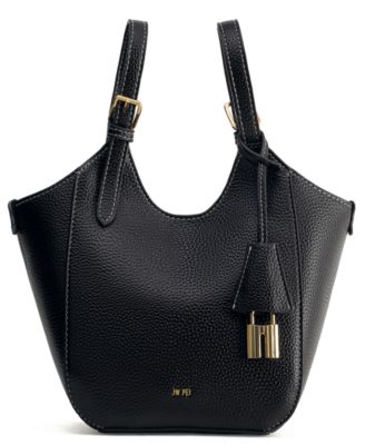 Ines Padlock Mini Lychee Pattern Tote Handbag