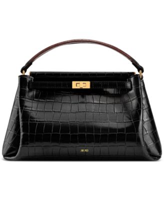 Carmen Embossed Pattern Small Top Handle Satchel Handbag