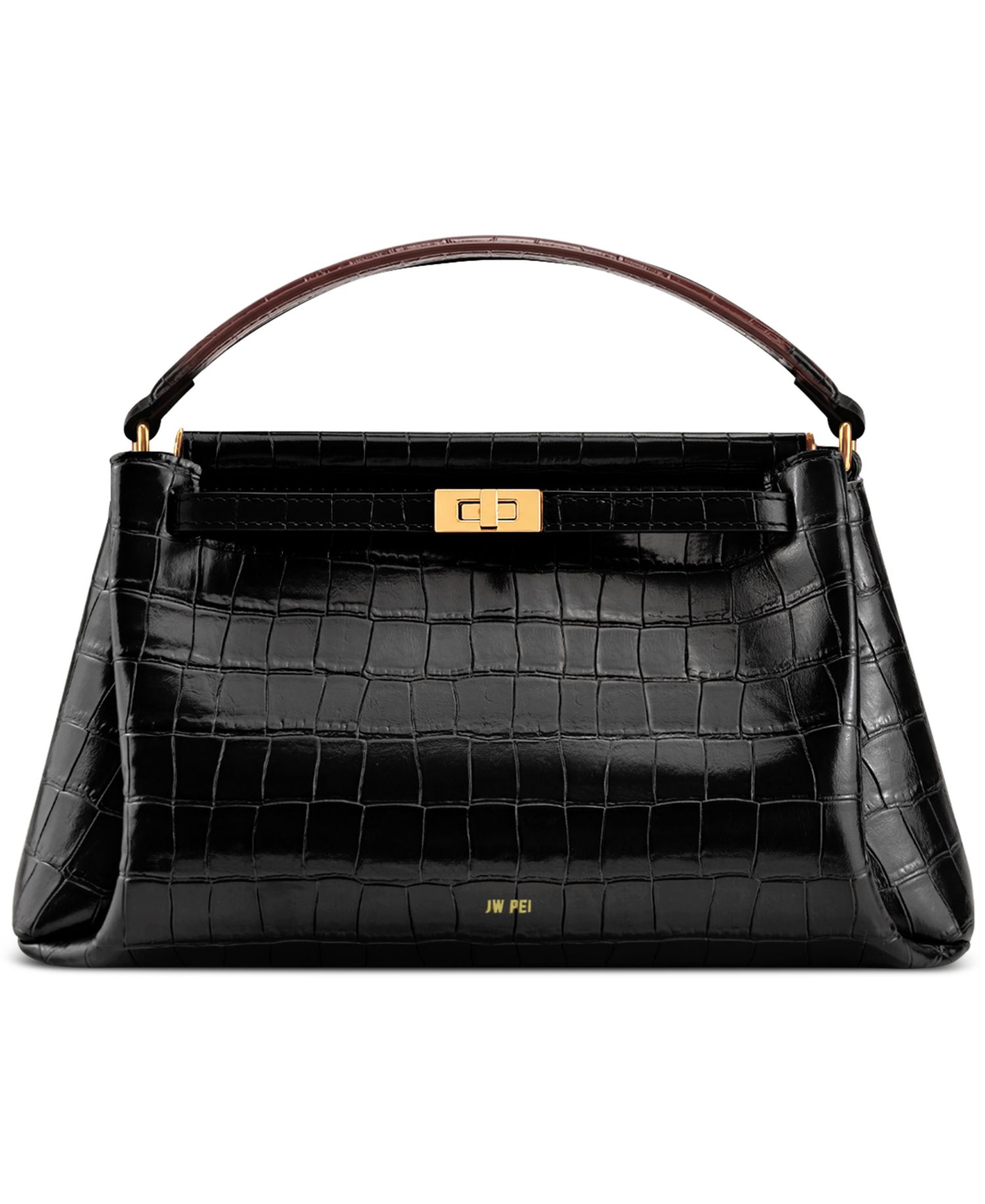 Carmen Embossed Pattern Small Top Handle Satchel Handbag