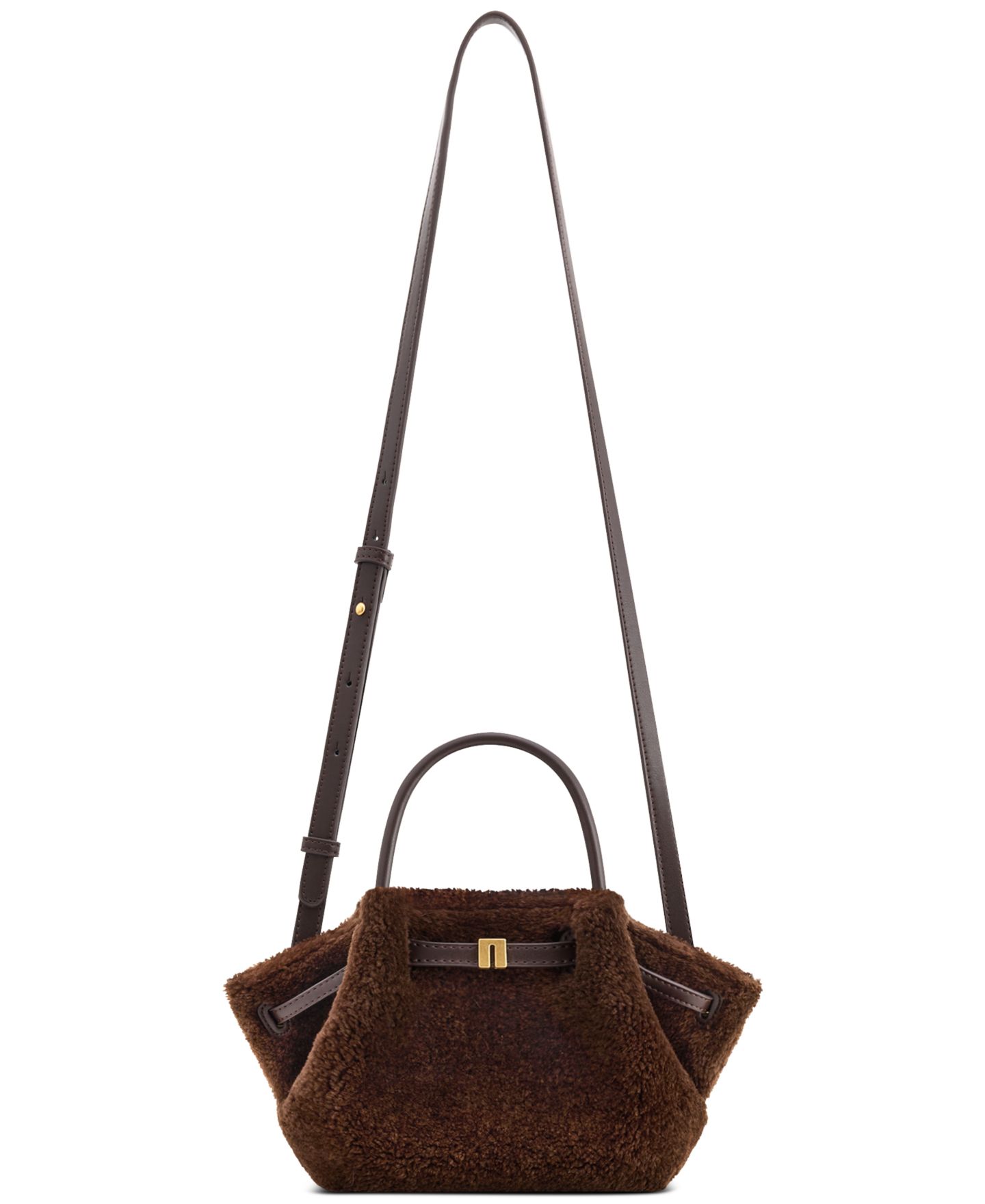 Женская сумка JW PEI Hana Mini Faux Fur Handbag, цвет: Тёмный коричневый — фото 5